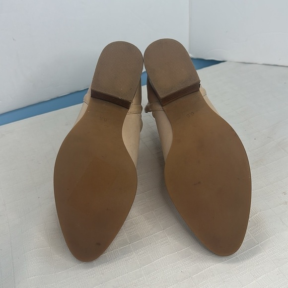 Jeffrey Campbell Muskrat Lo Women US9 Shoes Shooties Tan Heels Boots V-Notch - Picture 6 of 8